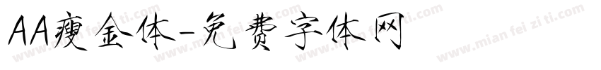 AA瘦金体字体转换