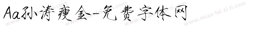 Aa孙涛瘦金字体转换