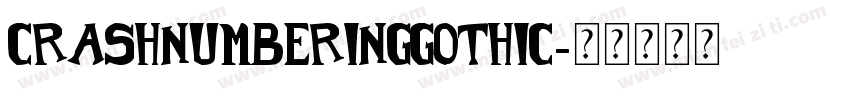 Crashnumberinggothic字体转换