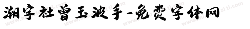 潮字社曾玉波手字体转换