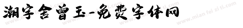 潮字舍曾玉字体转换