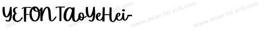 YEFONTAoYeHei字体转换