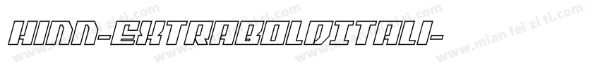 Hinn-ExtraBoldItali字体转换