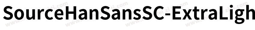 SourceHanSansSC-ExtraLight-GBpc-EUC字体转换