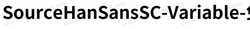 SourceHanSansSC-Variable字体转换