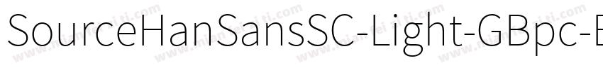 SourceHanSansSC-Light-GBpc-EUC-H字体转换