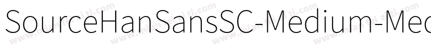 SourceHanSansSC-Medium-Mediun字体转换