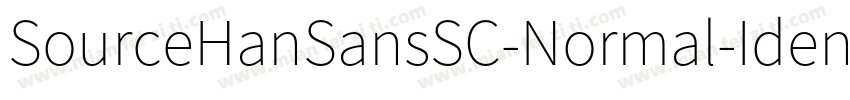 SourceHanSansSC-Normal-Identity字体转换