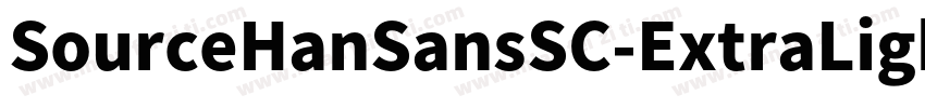 SourceHanSansSC-ExtraLight-GBpc-EUC字体转换