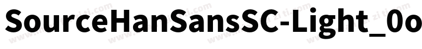 SourceHanSansSC-Light_0otf字体转换