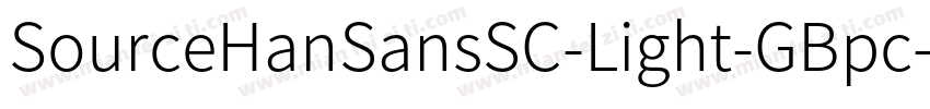 SourceHanSansSC-Light-GBpc-EUC-H字体转换