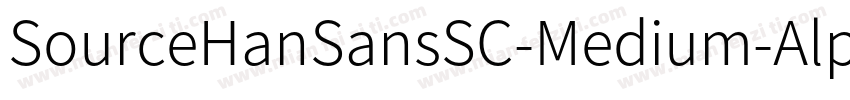 SourceHanSansSC-Medium-Alphabetic字体转换