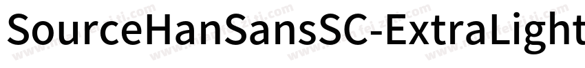 SourceHanSansSC-ExtraLight-GBpc-EUC字体转换