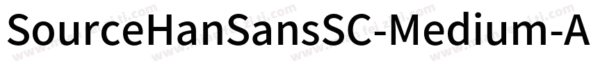 SourceHanSansSC-Medium-Alphabetic字体转换