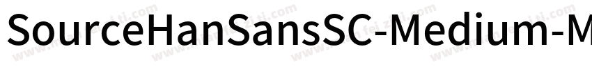 SourceHanSansSC-Medium-Mediun字体转换