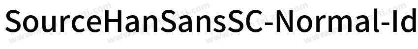 SourceHanSansSC-Normal-Identity字体转换