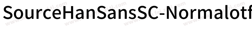 SourceHanSansSC-Normalotf字体转换