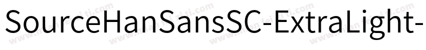 SourceHanSansSC-ExtraLight-GBpc-EUC字体转换