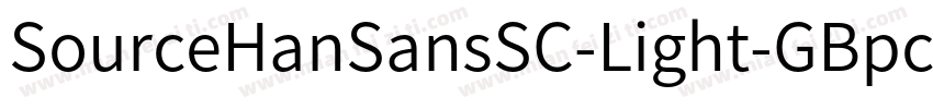 SourceHanSansSC-Light-GBpc-EUC-H字体转换