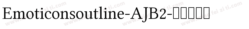 Emoticonsoutline-AJB2字体转换