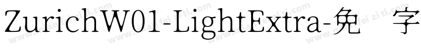 ZurichW01-LightExtra字体转换