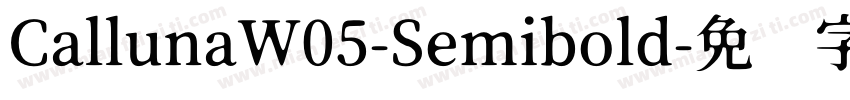 CallunaW05-Semibold字体转换