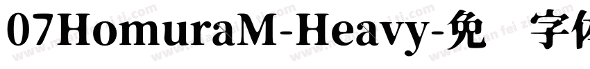 07HomuraM-Heavy字体转换