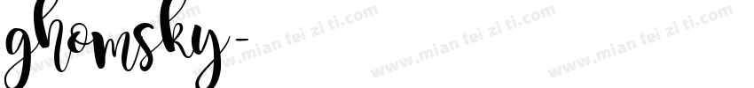 ghomsky字体转换