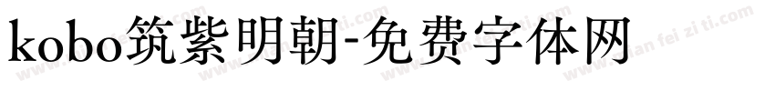 kobo筑紫明朝字体转换