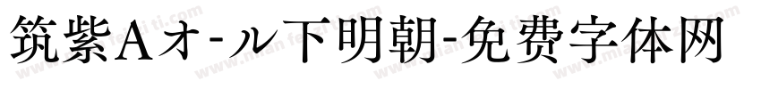 筑紫Aオ-ル下明朝字体转换