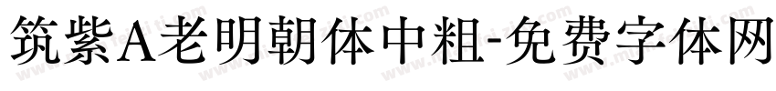 筑紫A老明朝体中粗字体转换