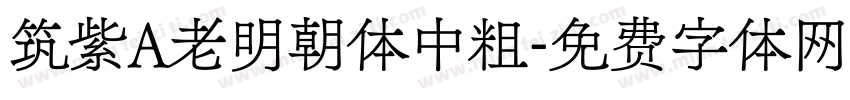 筑紫A老明朝体中粗字体转换
