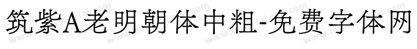筑紫A老明朝体中粗字体转换