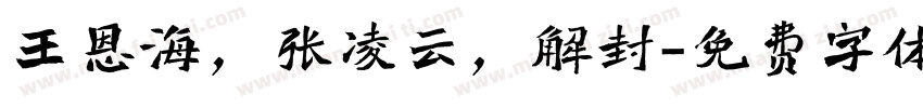 王恩海，张凌云，解封字体转换