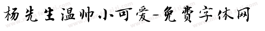 杨先生温帅小可爱字体转换