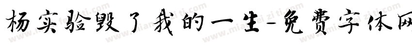 杨实验毁了我的一生字体转换