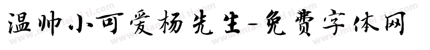 温帅小可爱杨先生字体转换