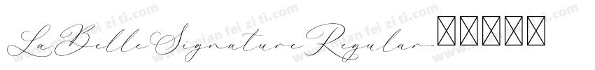 LaBelleSignatureRegular字体转换