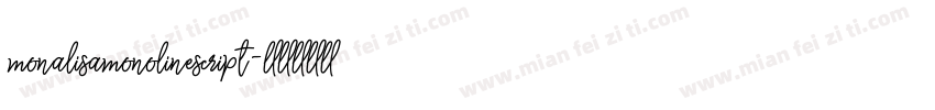 monalisamonolinescript字体转换