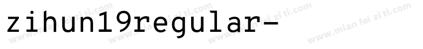 zihun19regular字体转换