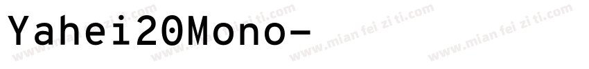 Yahei20Mono字体转换