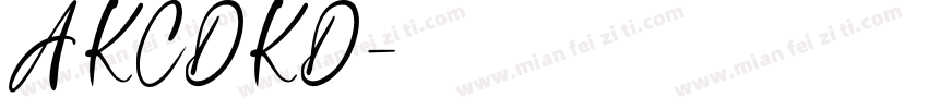 AKCDKD字体转换