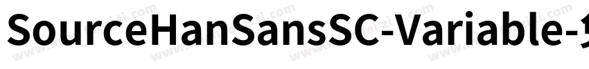SourceHanSansSC-Variable字体转换