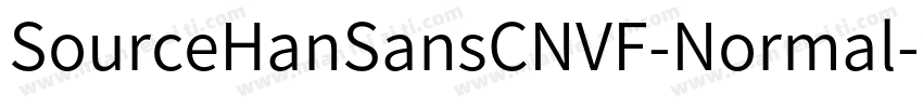 SourceHanSansCNVF-Normal字体转换