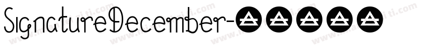 SignatureDecember字体转换