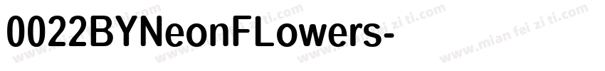 0022BYNeonFLowers字体转换