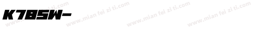 K785W字体转换