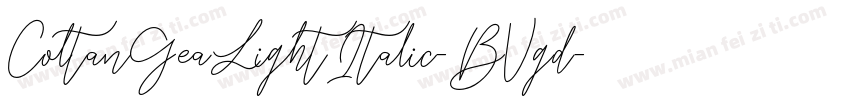 ColtanGeaLightItalic-BVgd字体转换