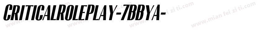 CriticalRolePlay-7BByA字体转换