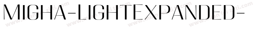 Migha-LightExpanded字体转换